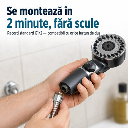 Cap de Duș cu Filtru Anticalcar HidroSpa Max + 4 Filtre Incluse