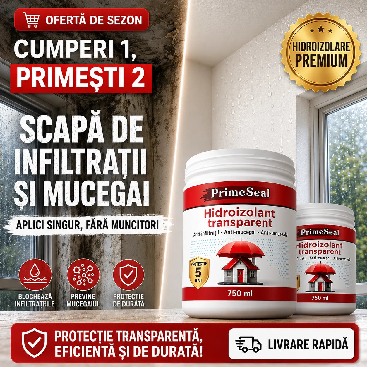 PrimeSeal transparent: cumpără 1 și primești 2