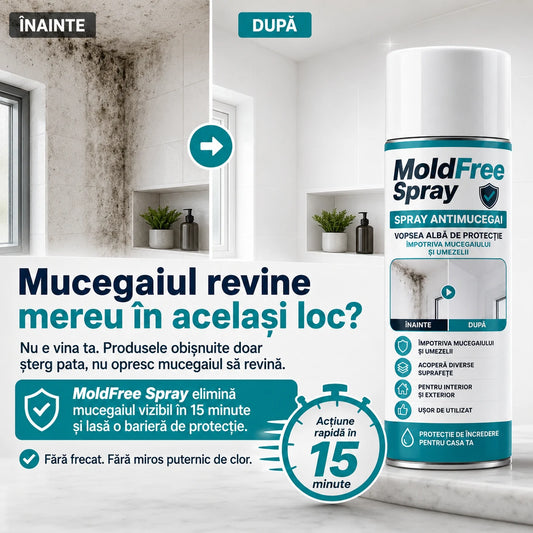 MoldFree Spray 400ml – Elimină Mucegaiul și Previne Reapariția pe Orice Suprafață