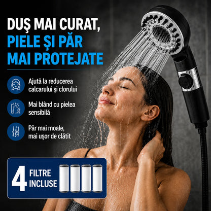 Cap de Duș cu Filtru Anticalcar HidroSpa Max + 4 Filtre Incluse